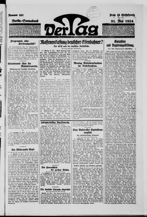 Der Tag vom 31.05.1924