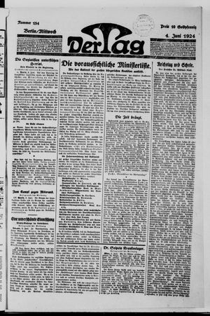 Der Tag vom 04.06.1924
