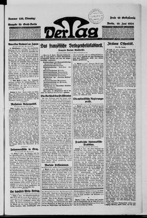 Der Tag vom 10.06.1924