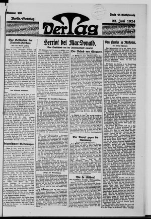 Der Tag vom 22.06.1924