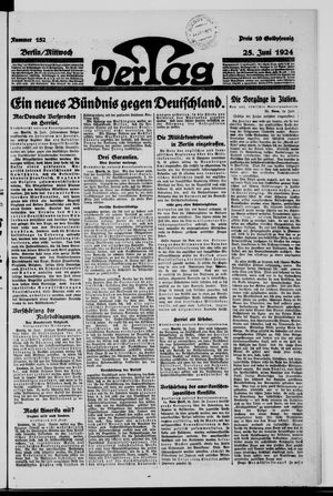 Der Tag vom 25.06.1924