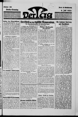 Der Tag vom 06.07.1924