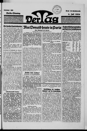 Der Tag on Jul 8, 1924