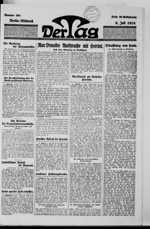 Der Tag on Jul 9, 1924