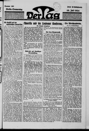 Der Tag vom 10.07.1924