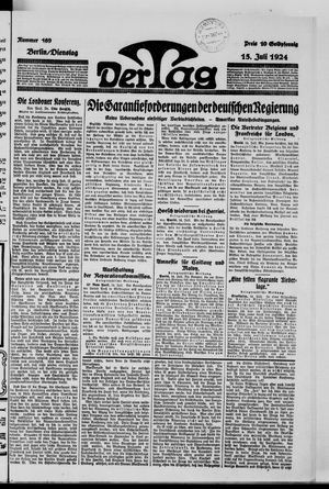 Der Tag on Jul 15, 1924