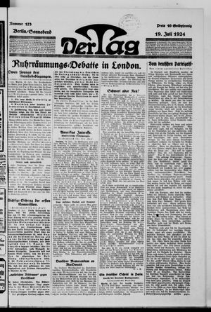 Der Tag vom 19.07.1924