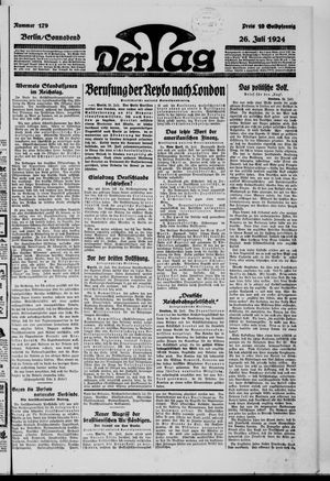 Der Tag on Jul 26, 1924