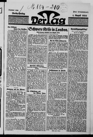 Der Tag vom 01.08.1924