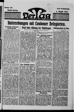 Der Tag vom 08.08.1924