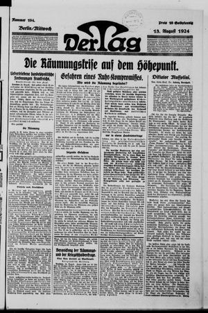 Der Tag vom 13.08.1924