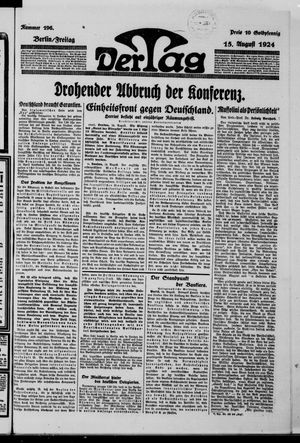 Der Tag on Aug 15, 1924