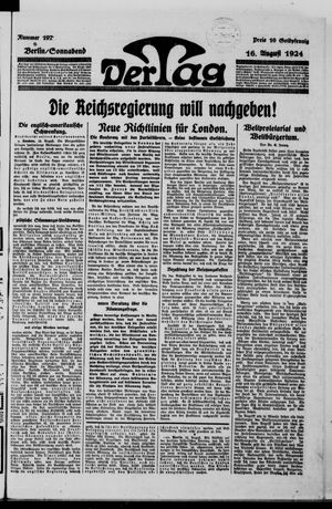 Der Tag vom 16.08.1924