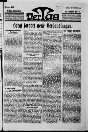 Der Tag vom 26.08.1924