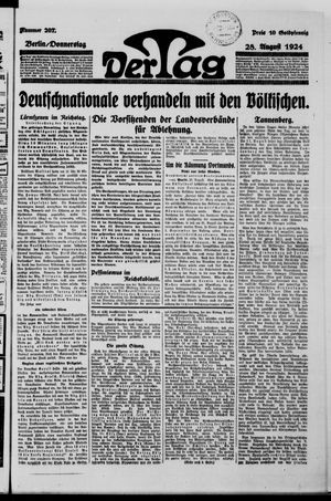Der Tag on Aug 28, 1924
