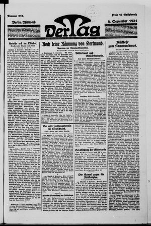 Der Tag on Sep 3, 1924