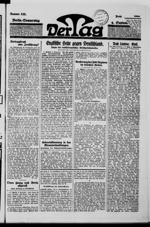 Der Tag on Sep 4, 1924