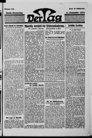 Der Tag vom 11.09.1924