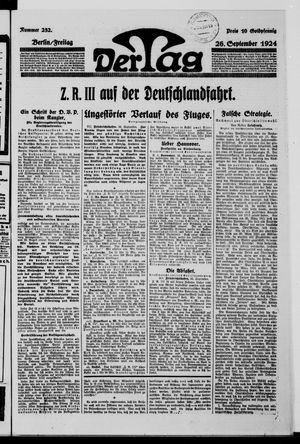 Der Tag vom 26.09.1924
