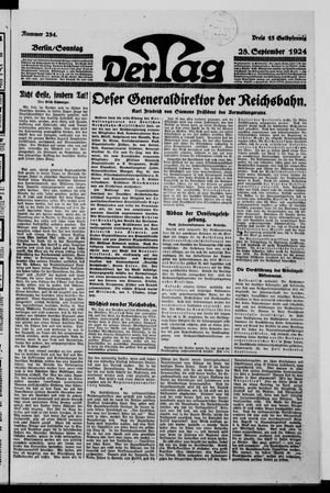 Der Tag vom 28.09.1924
