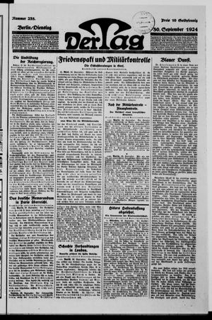 Der Tag vom 30.09.1924