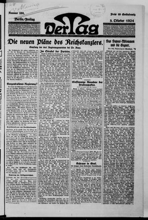 Der Tag on Oct 3, 1924