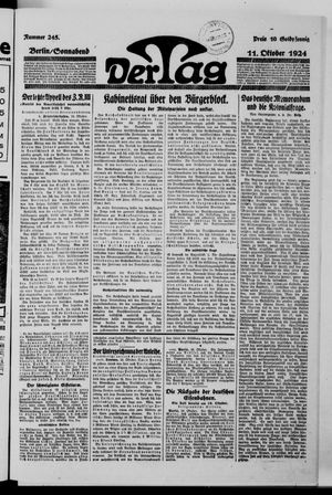 Der Tag vom 11.10.1924