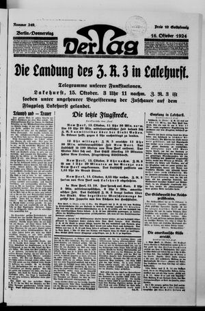 Der Tag vom 16.10.1924