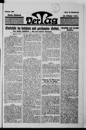 Der Tag vom 29.10.1924