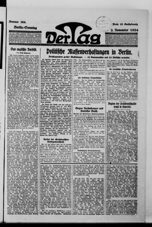 Der Tag on Nov 2, 1924