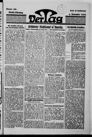 Der Tag vom 04.11.1924