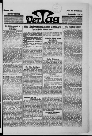 Der Tag vom 07.11.1924