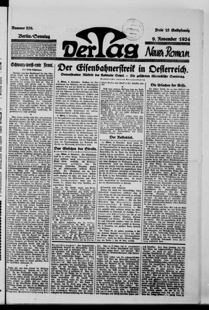 Der Tag on Nov 9, 1924