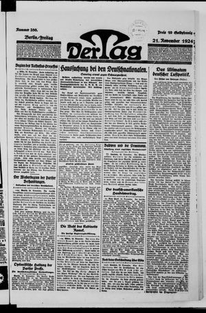 Der Tag vom 21.11.1924