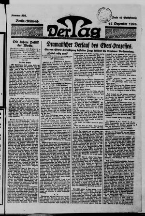 Der Tag vom 17.12.1924