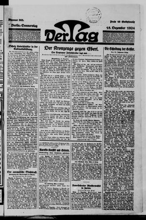 Der Tag vom 18.12.1924