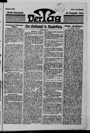 Der Tag vom 20.12.1924