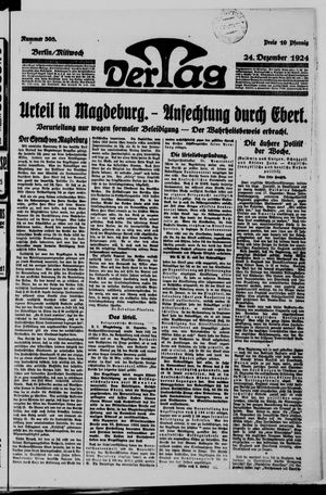 Der Tag vom 24.12.1924