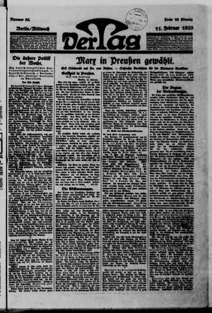 Der Tag vom 11.02.1925