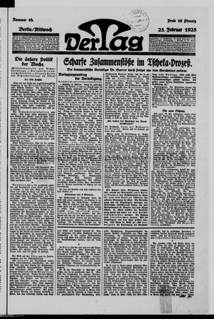 Der Tag vom 25.02.1925
