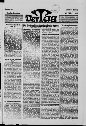 Der Tag on Mar 10, 1925