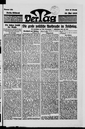 Der Tag vom 20.05.1925