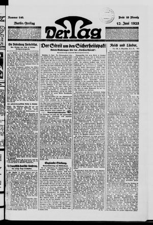 Der Tag vom 12.06.1925