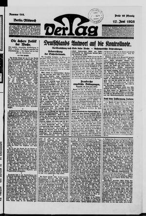 Der Tag vom 17.06.1925