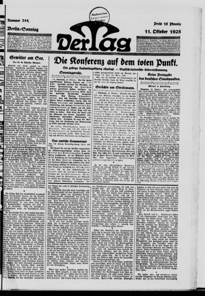 Der Tag vom 11.10.1925