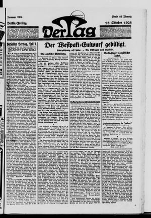 Der Tag vom 16.10.1925
