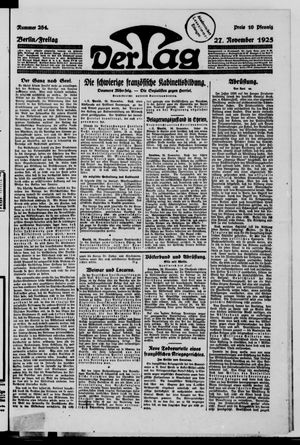 Der Tag vom 27.11.1925