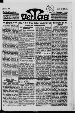 Der Tag vom 12.12.1925