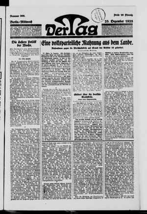 Der Tag vom 23.12.1925