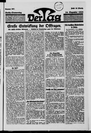 Der Tag vom 24.12.1925